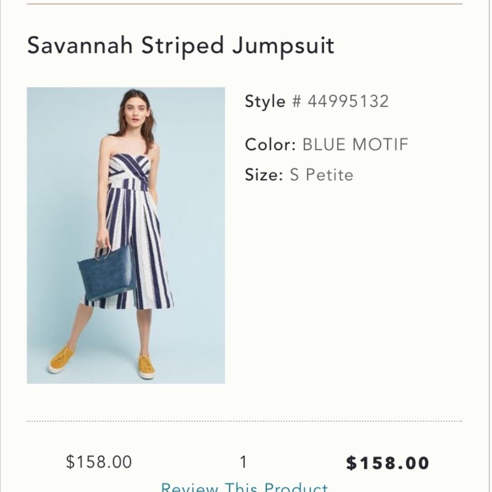 NWT Anthropologie jumpsuit